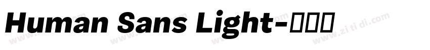 Human Sans Light字体转换